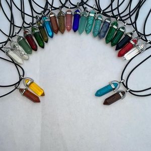 Crystal pendant necklaces